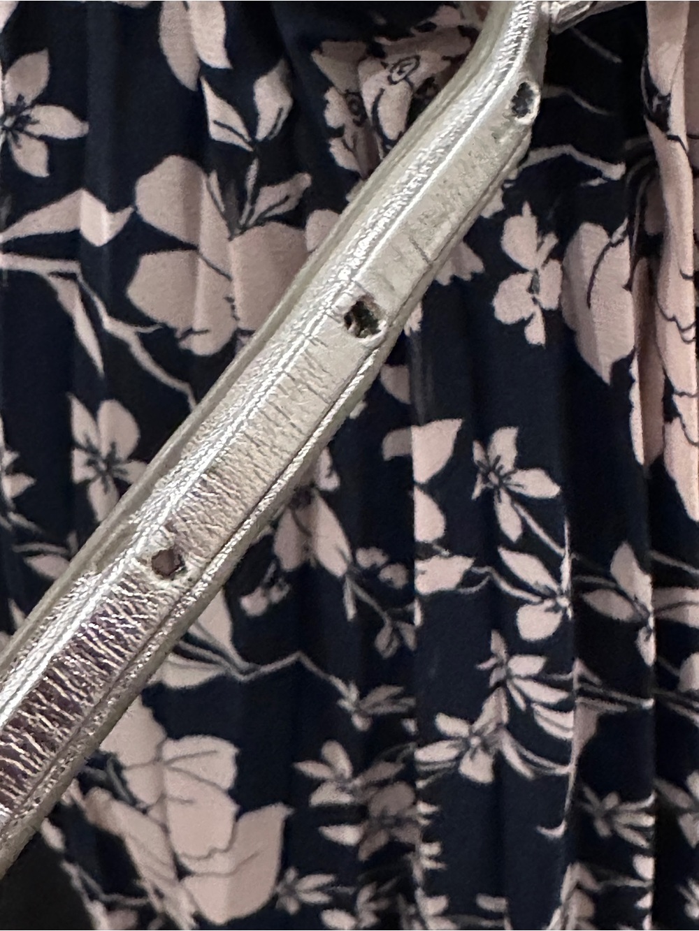 Jessica Howard Midnight NavyFloral Pleated Maxi Skirt with Cream Print - Picture 8 of 10